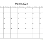 Basic Calendar For March 2023 WikiDates