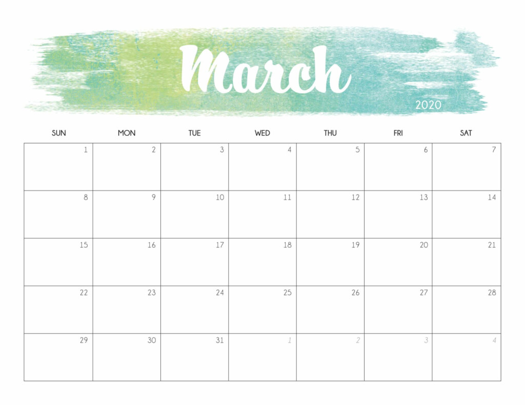 Cute March 2020 Calendar Printable Calendar Printables Free Calendar 