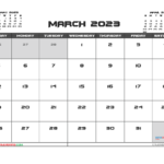 Editable March 2023 Calendar Printable 3 Month Calendar