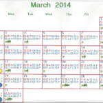 March 2014 Calendar For Hunting Fishing Times Specific To Wakulla