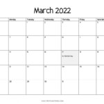 March 2022 Calendar Printable PDF US Holidays Blank Free Download