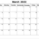 March 2023 Calendar Digital Download PDF Etsy Australia