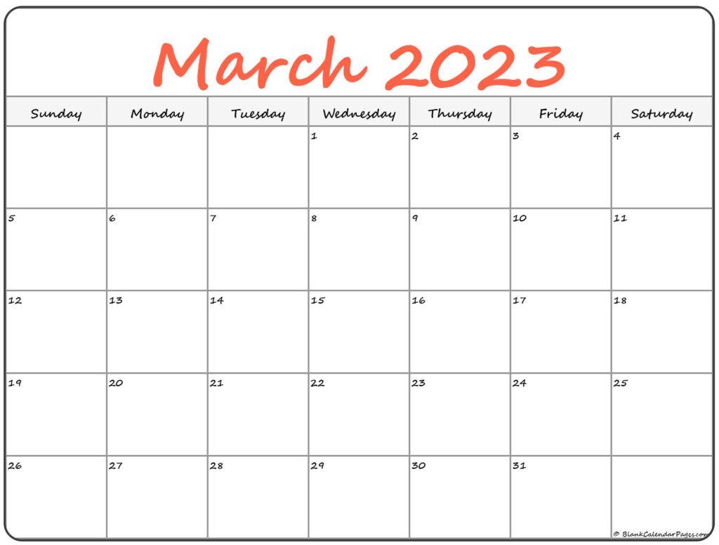 March 2023 Calendar Free Printable Calendar