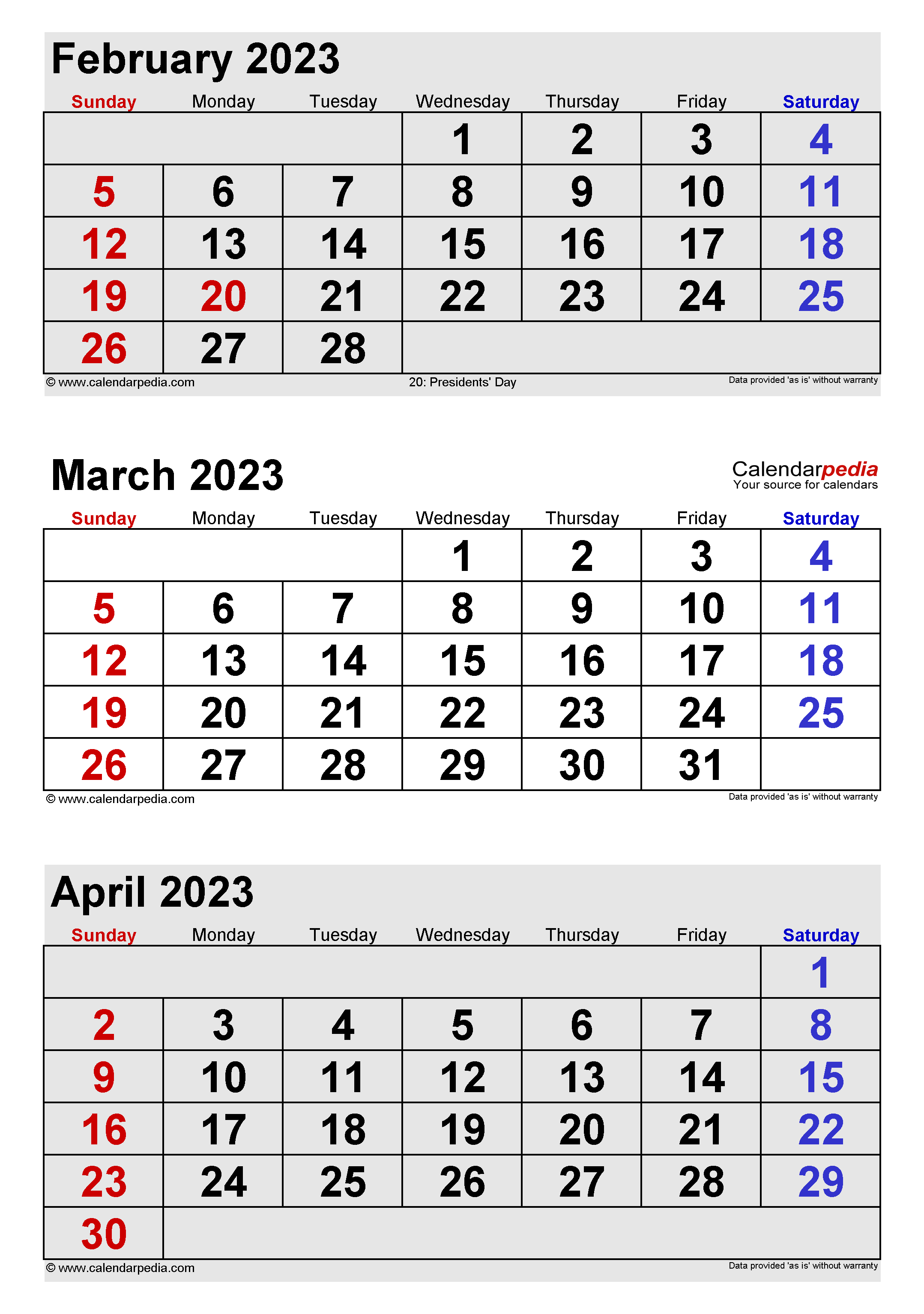 March 2023 Calendar Templates For Word Excel And PDF