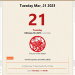 March 21 2023 Almanac Calendar Auspicious Inauspicious Events And