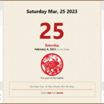March 25 2023 Almanac Calendar Auspicious Inauspicious Events And