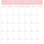 March Calendar Cute Free Printable March 2023 Calendar Designs