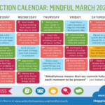 Mindful March Action For Happiness Issues Their Daily Action Calendar