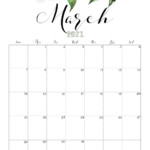 Printable March 2022 Calendar With Holidays In Pdf Word Free Cute