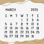 Simple Calendar Of March 2023 Calendar March 2023 Date PNG