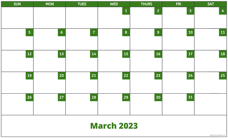03 March 2023 8 5x14 F5 Dark Green Activity Folder