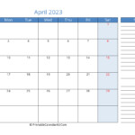 2023 April Calendars PrintableCalendar4U Com