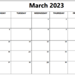 2023 March Malayalam Calendar