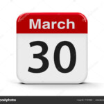 30th March Calendar Stock Photo Oakozhan 171875052