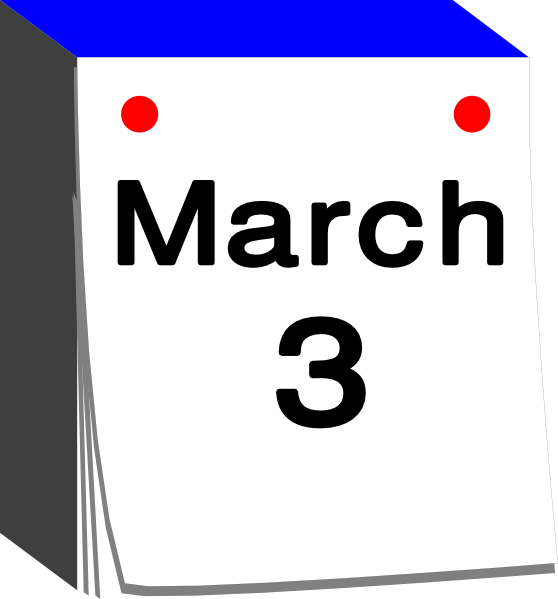 Calendar With March 3 Clip Art At Clker Vector Clip Art Online