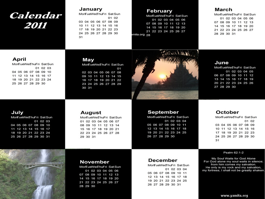 Christian Wallpaper Calendar 2011 I