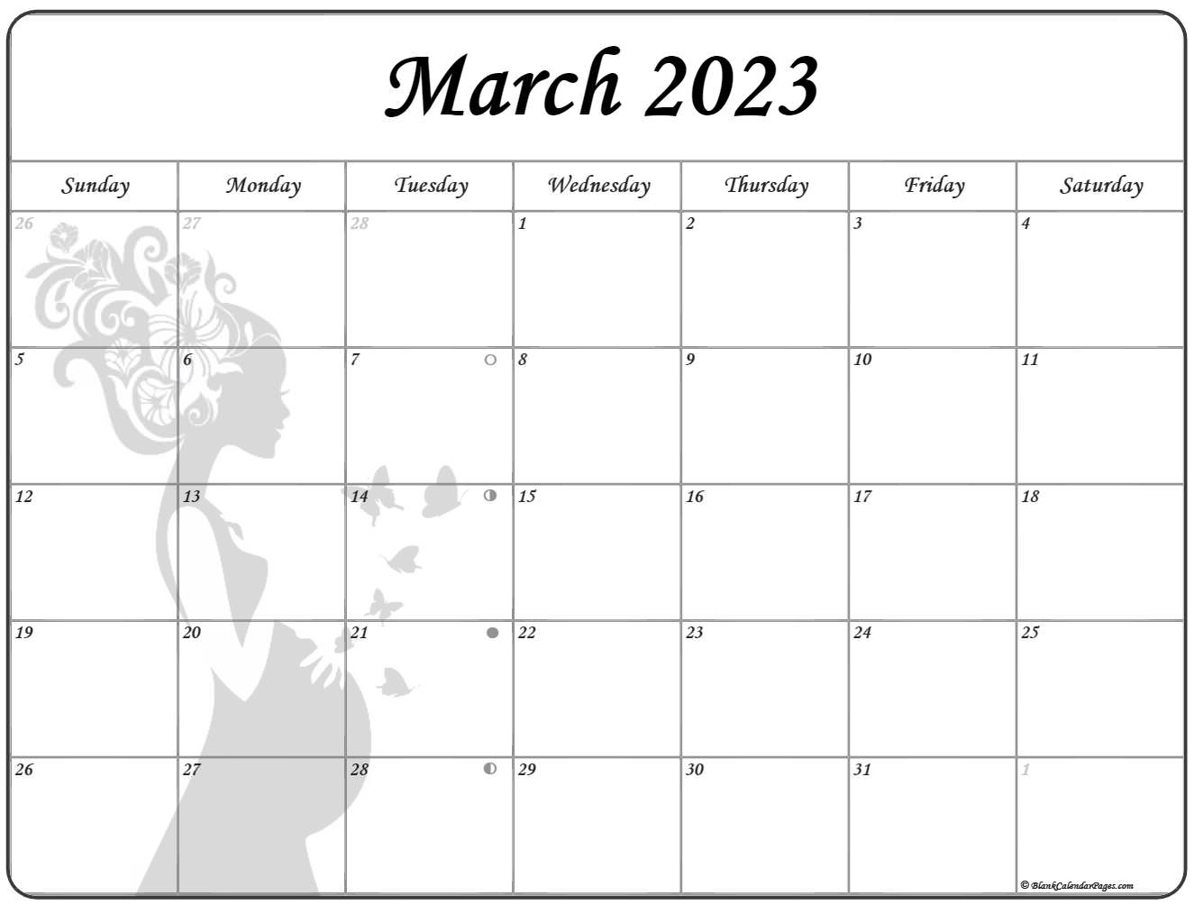 Collection Of March 2023 Photo Calendars With Image Filters