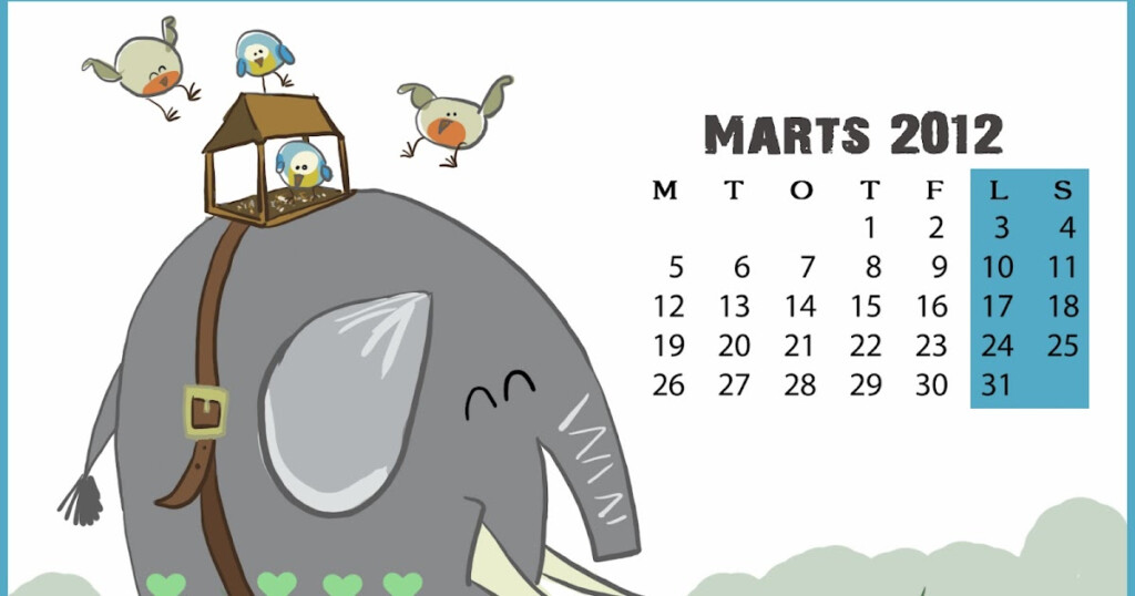 Creative Tail Gratis Marts Kalender Free March Calendar 