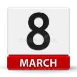 Cubes Calendar 8th March Stock Illustration Illustration Of Calendar
