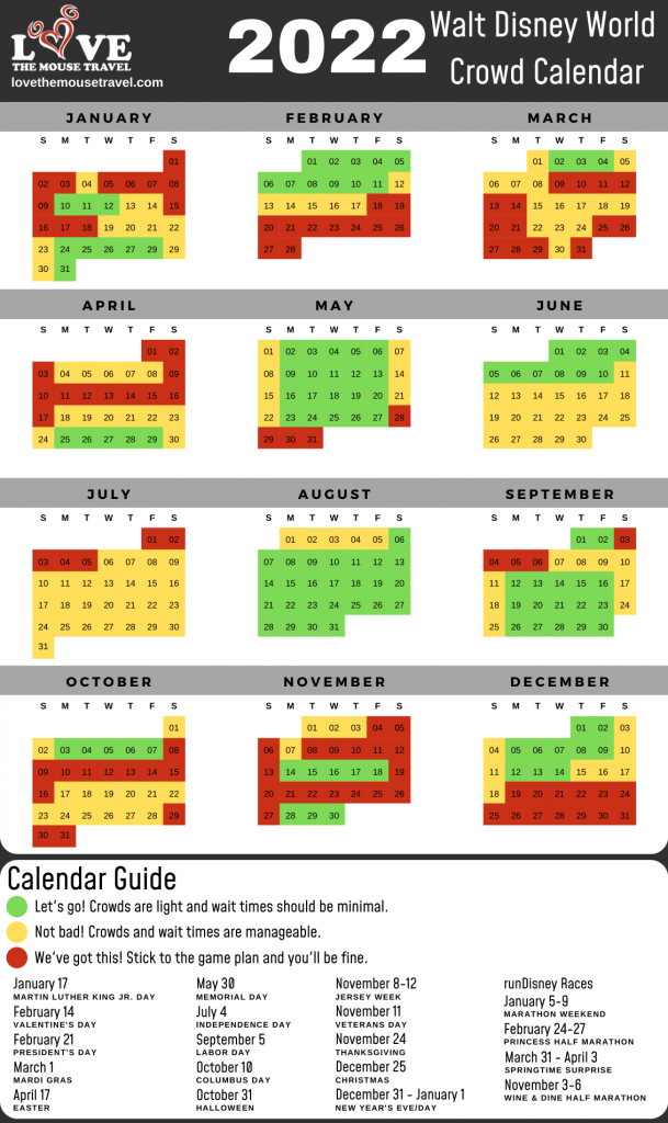Disney Crowd Calendar 2023 Love The Mouse Get Calendar 2023 Update