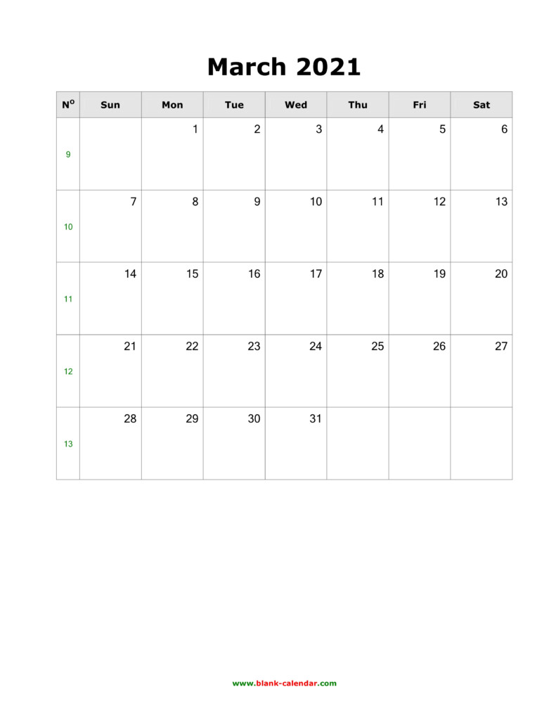 Empty March 2021 Calendar Www hammurabi gesetze de