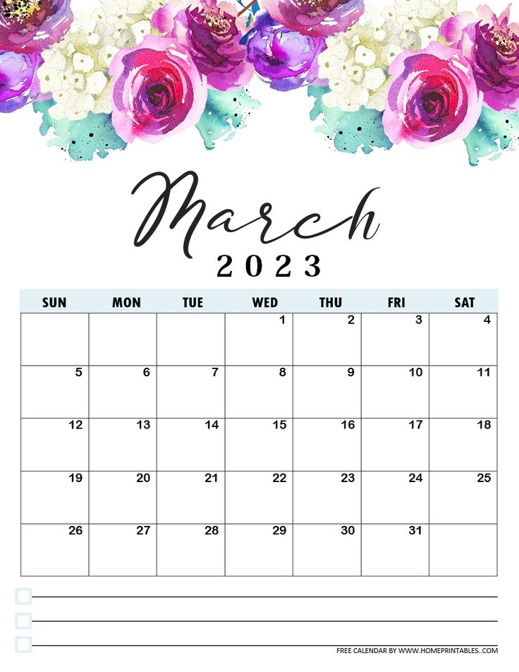 Free Printable Calendar 2023 In Beautiful Florals In 2022 Calendar 