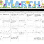 March 2020 Social Media Posts Calendar