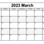 March 2023 Calendar Printable PDF Blank Templates