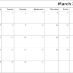 March 2027 Printable Blank Calendar