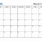 March 2108 Calendar PDF Word Excel