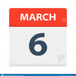 March 6 Calendar Icon Stock Illustration Illustration Of March