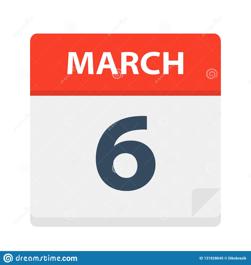 March 6 Calendar Icon Stock Illustration Illustration Of March 