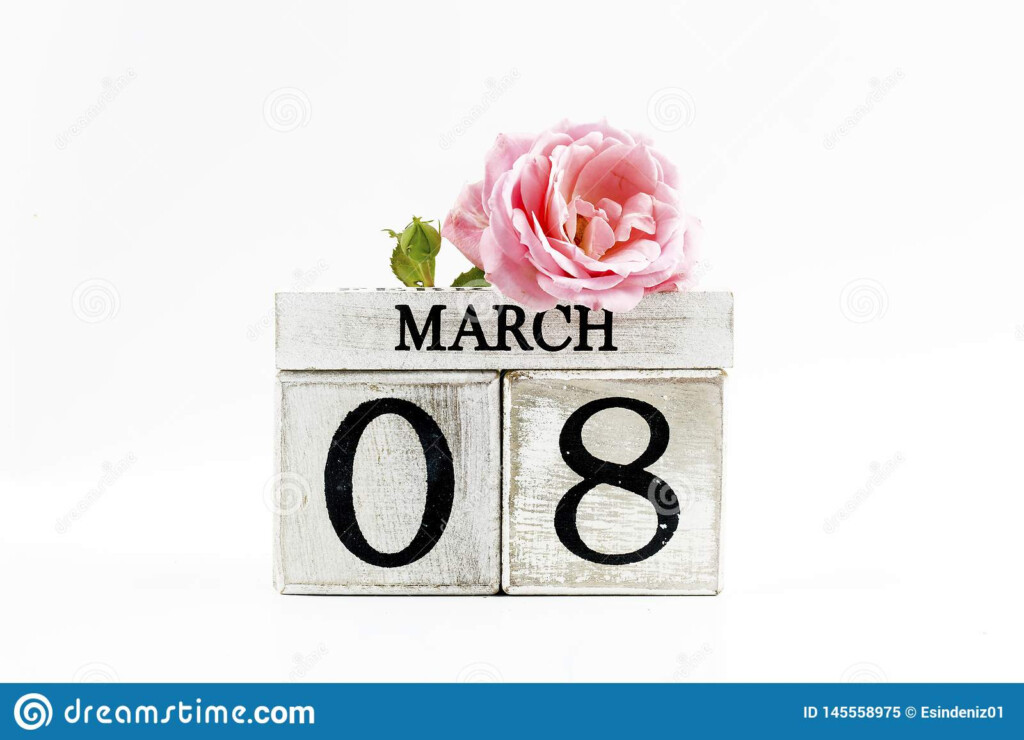 March 8th Calendar Copcept Photo International Women s Day Stock 
