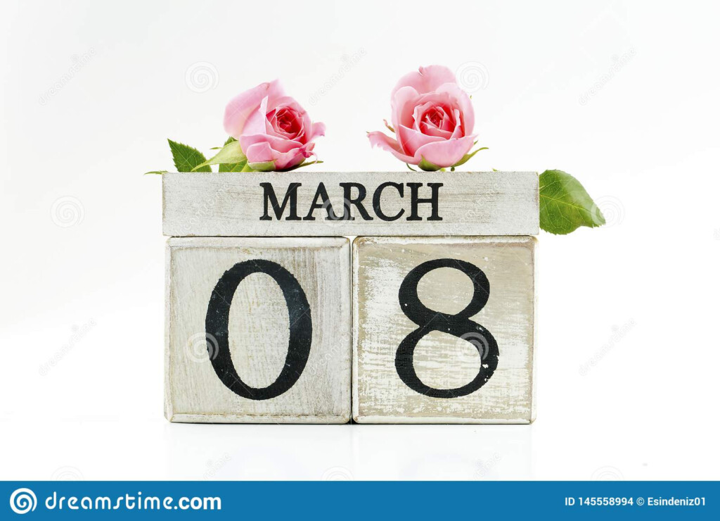 March 8th Calendar Copcept Photo International Women s Day Stock 