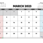 March And April 2023 Calendar With Holidays HolidayCalendars