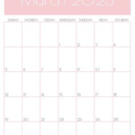 March Calendar Cute Free Printable March 2023 Calendar Designs