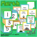 March Calendar Pieces St Patrick s Day Themed ABCD Pattern
