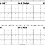 Month Of February March April May 2019 Calendar Free Calendar