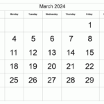Printable March 2024 Calendar Free Printable Calendars