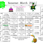 Senior Calendar March 2014 Somerset Retirement Home And Assisted