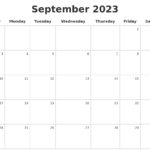 September 2023 Make A Calendar