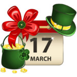 St Patricks Day Calendar Stock Vector Illustration Of Green 35634473